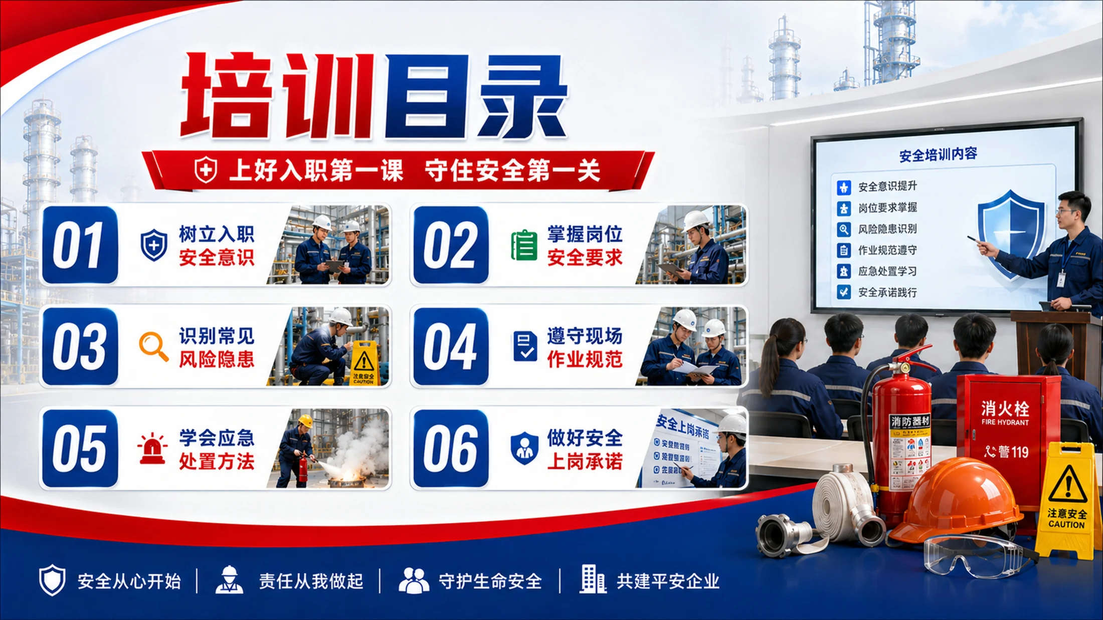 新员工入职安全培训PPT课件｜岗前安全教育｜企业员工上岗培训模板 - 预览图2