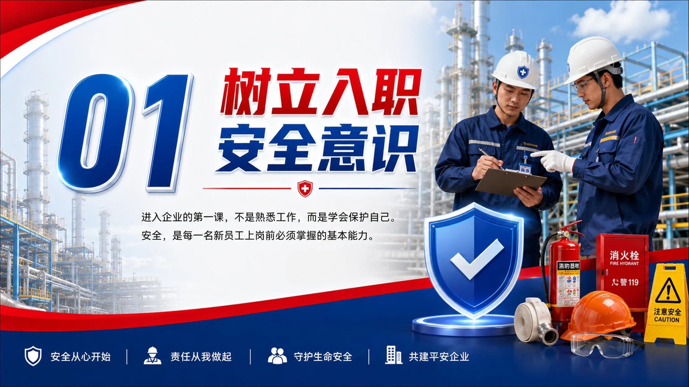 新员工入职安全培训PPT课件｜岗前安全教育｜企业员工上岗培训模板 - 预览图3