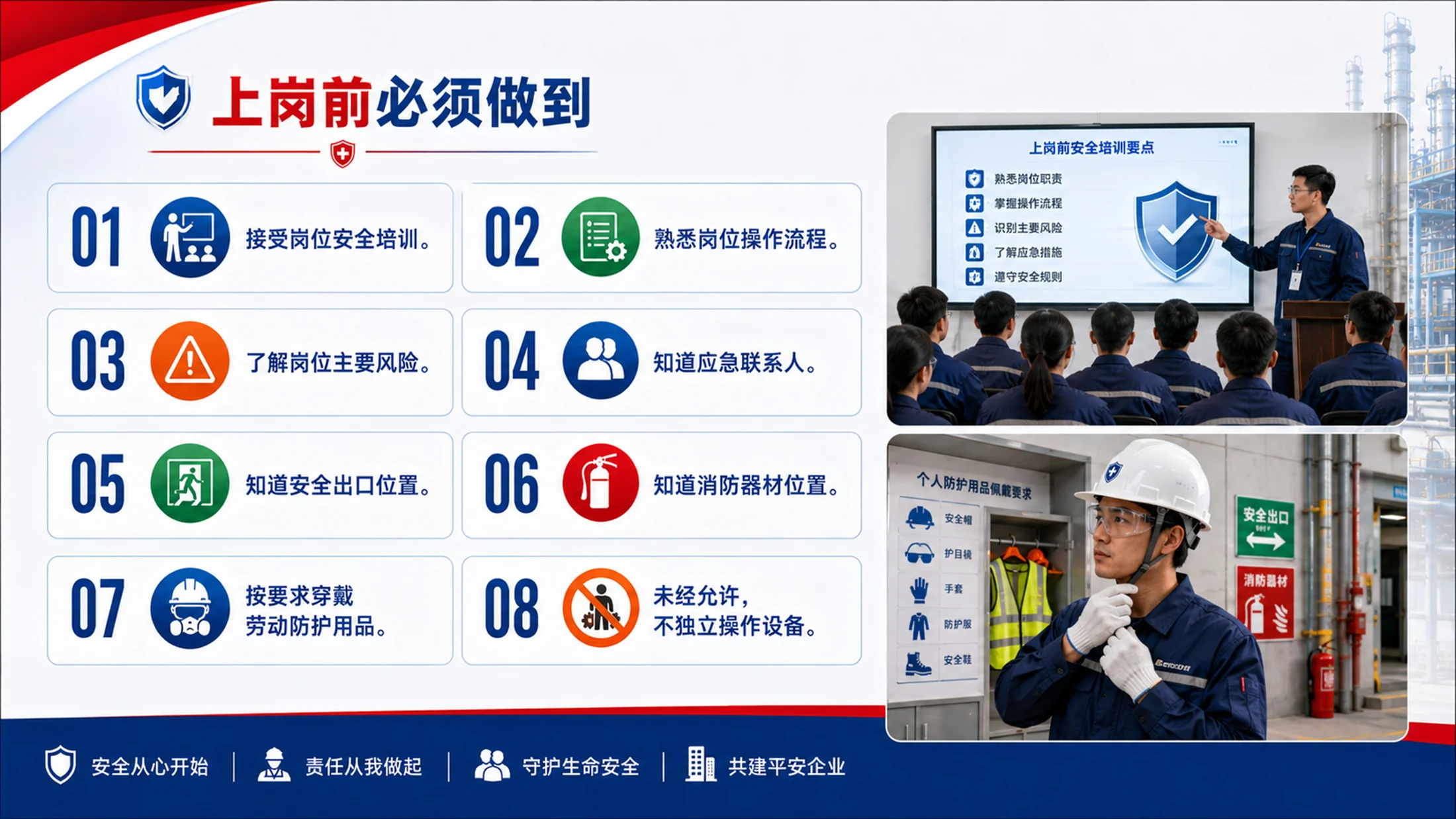 新员工入职安全培训PPT课件｜岗前安全教育｜企业员工上岗培训模板 - 预览图8