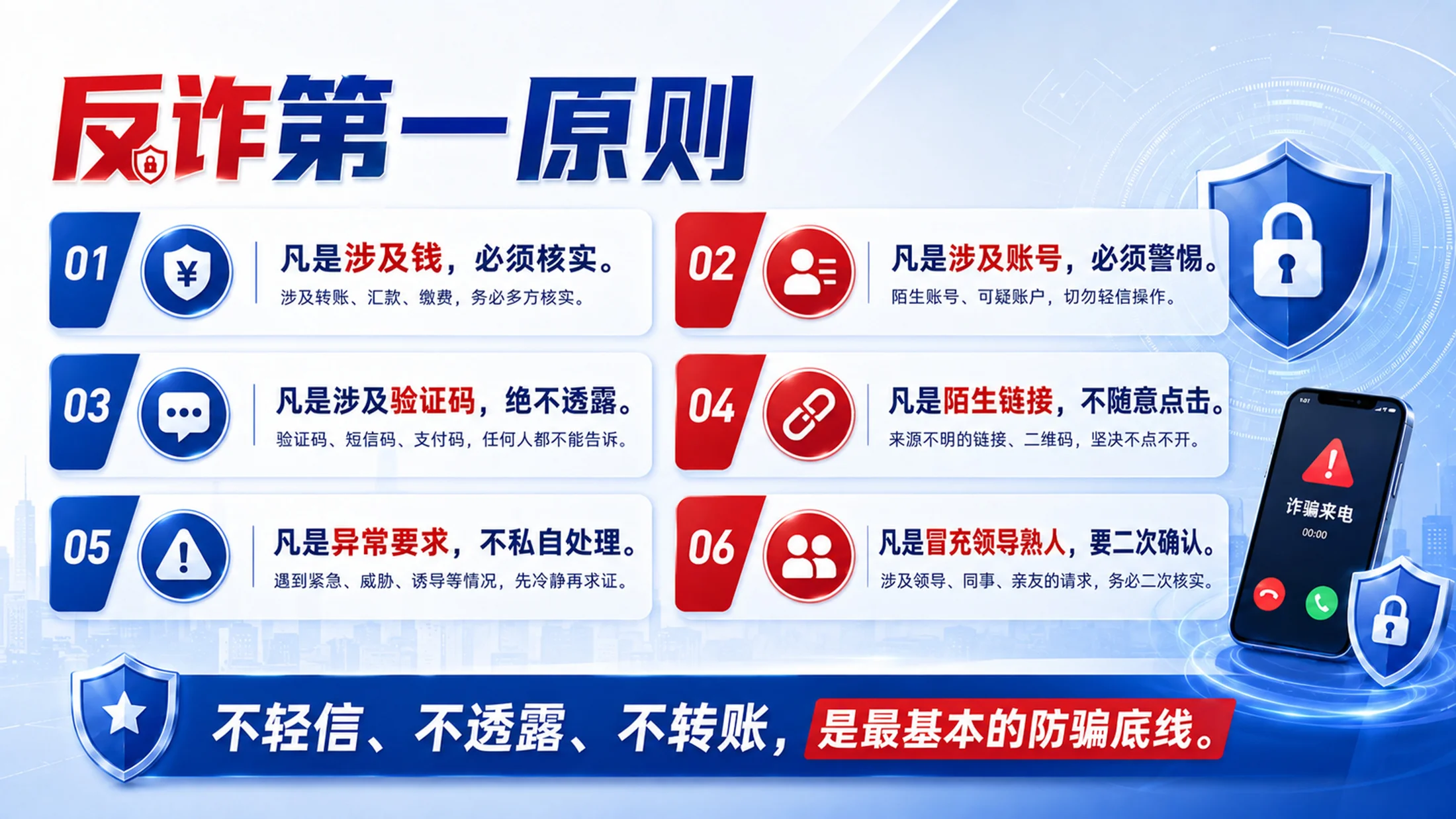 员工反诈防骗培训PPT课件｜企业反诈骗安全教育｜防范电信网络诈骗模板 - 预览图6