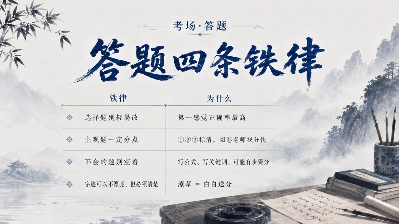 高考考场实用策略班会课：愿你落笔无悔 收剑从容PPT - 预览图13