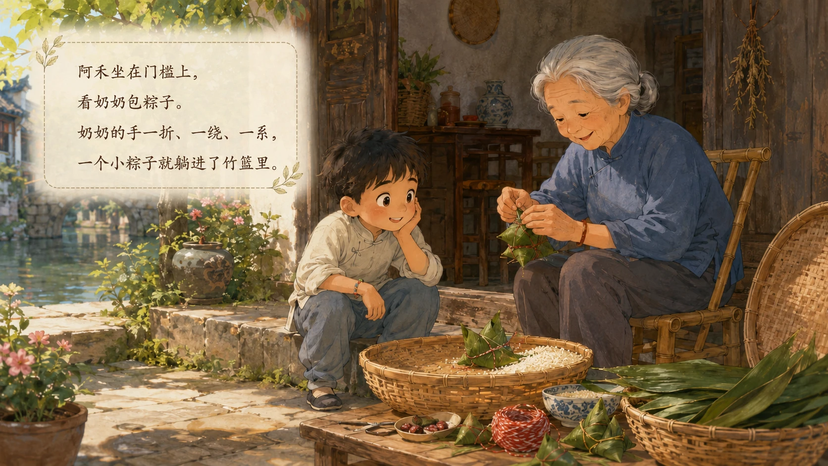 【节日专题】端午节绘本-河里那只会发光的粽子 - 预览图3