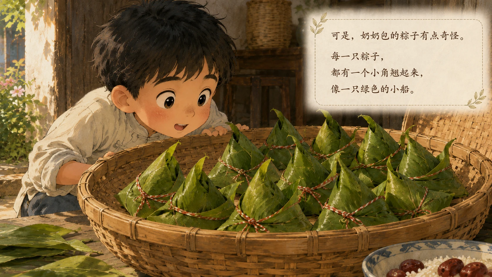 【节日专题】端午节绘本-河里那只会发光的粽子 - 预览图4
