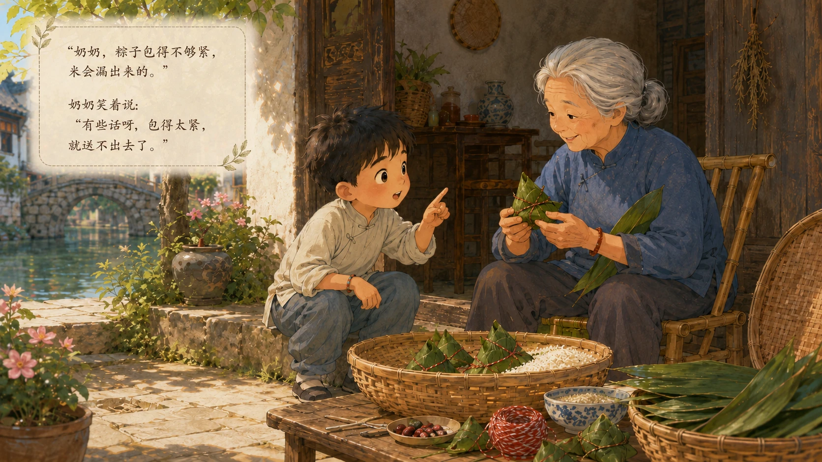 【节日专题】端午节绘本-河里那只会发光的粽子 - 预览图5