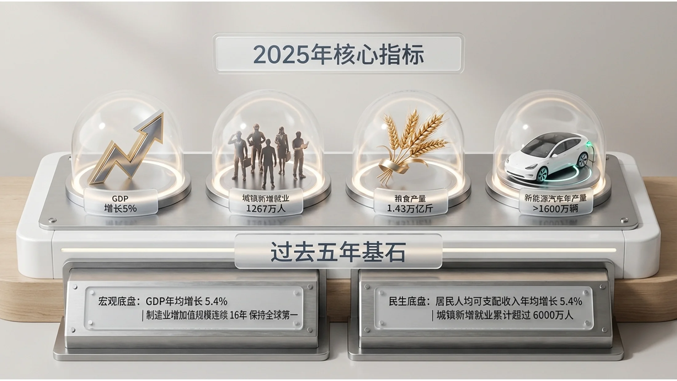 现实3D风格政府工作报告PPT - 预览图1