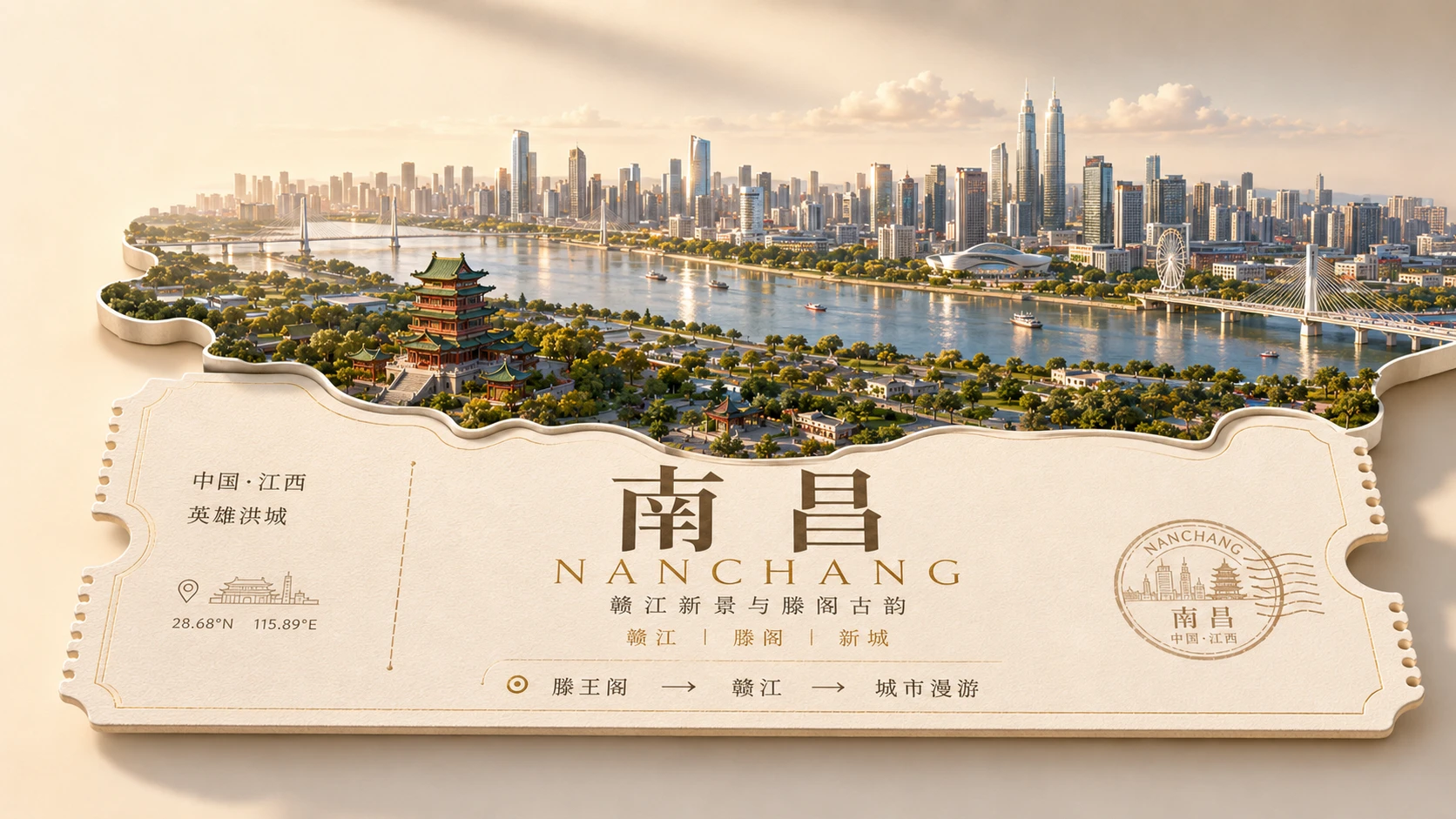 一城一券｜中国最值得旅行的100座城市PPT主视觉 - 预览图13