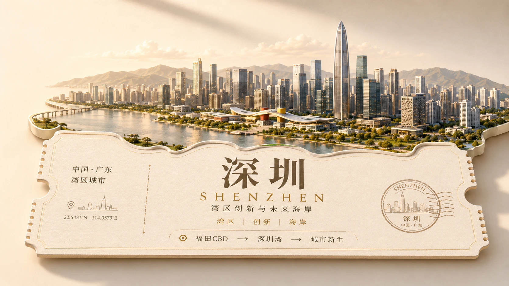 一城一券｜中国最值得旅行的100座城市PPT主视觉 - 预览图3