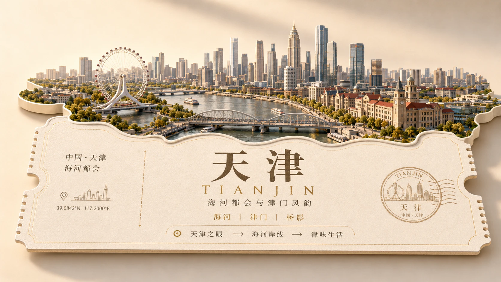 一城一券｜中国最值得旅行的100座城市PPT主视觉 - 预览图4