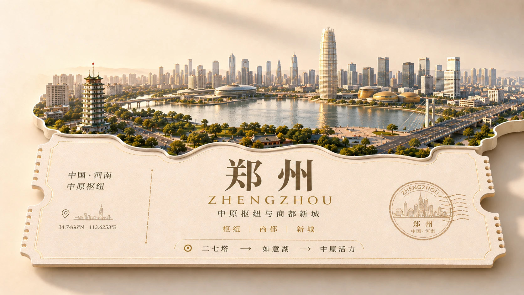 一城一券｜中国最值得旅行的100座城市PPT主视觉 - 预览图8