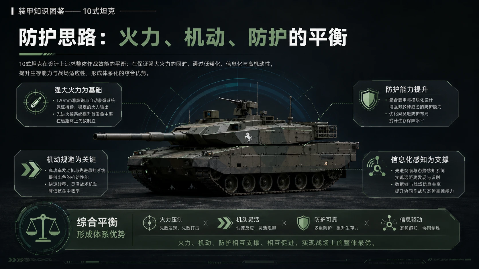 万物知识图鉴系列作品PPT——10式坦克 - 预览图8