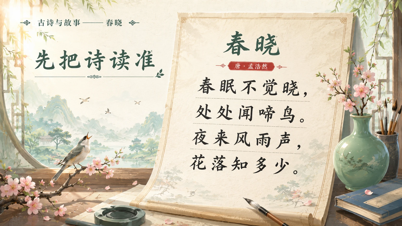 古诗与故事系列作品PPT——春晓 - 预览图11