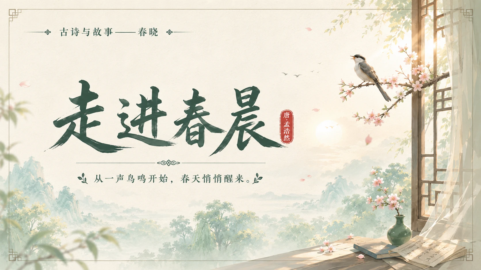 古诗与故事系列作品PPT——春晓 - 预览图20
