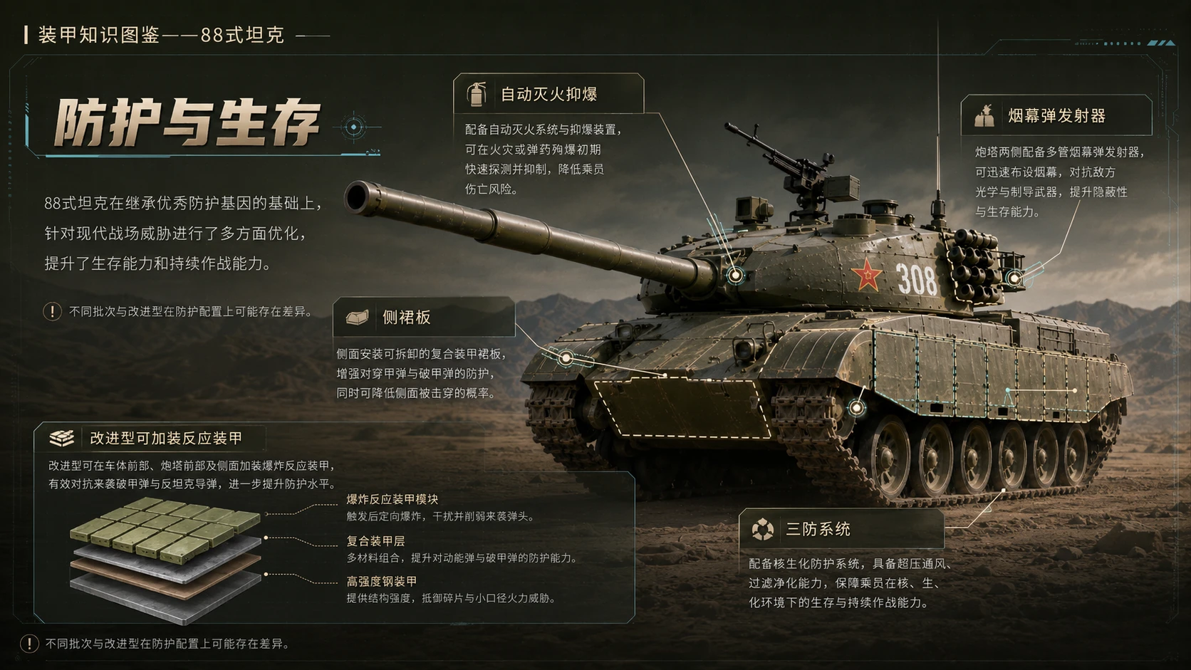 万物知识图鉴系列作品PPT——88式坦克 - 预览图7