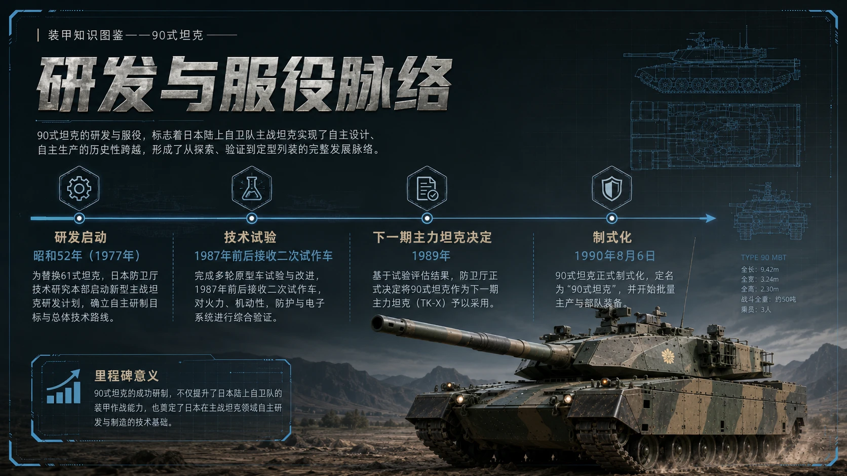 万物知识图鉴系列作品PPT——90式坦克 - 预览图7