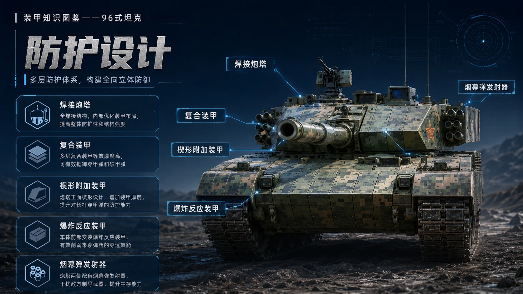 万物知识图鉴系列作品PPT——96式坦克 - 预览图5