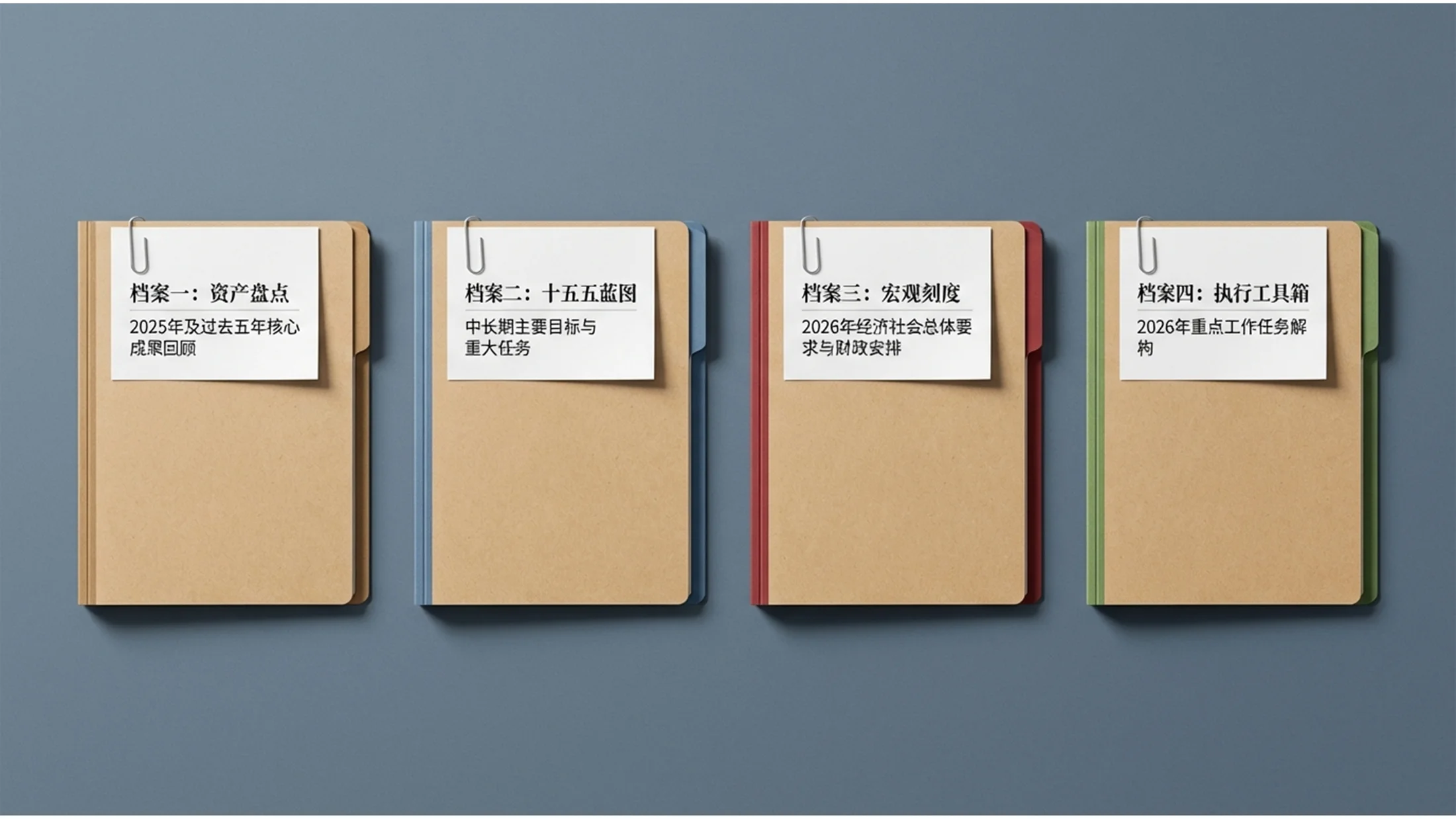 正面俯拍排版政府工作报告PPT - 预览图1