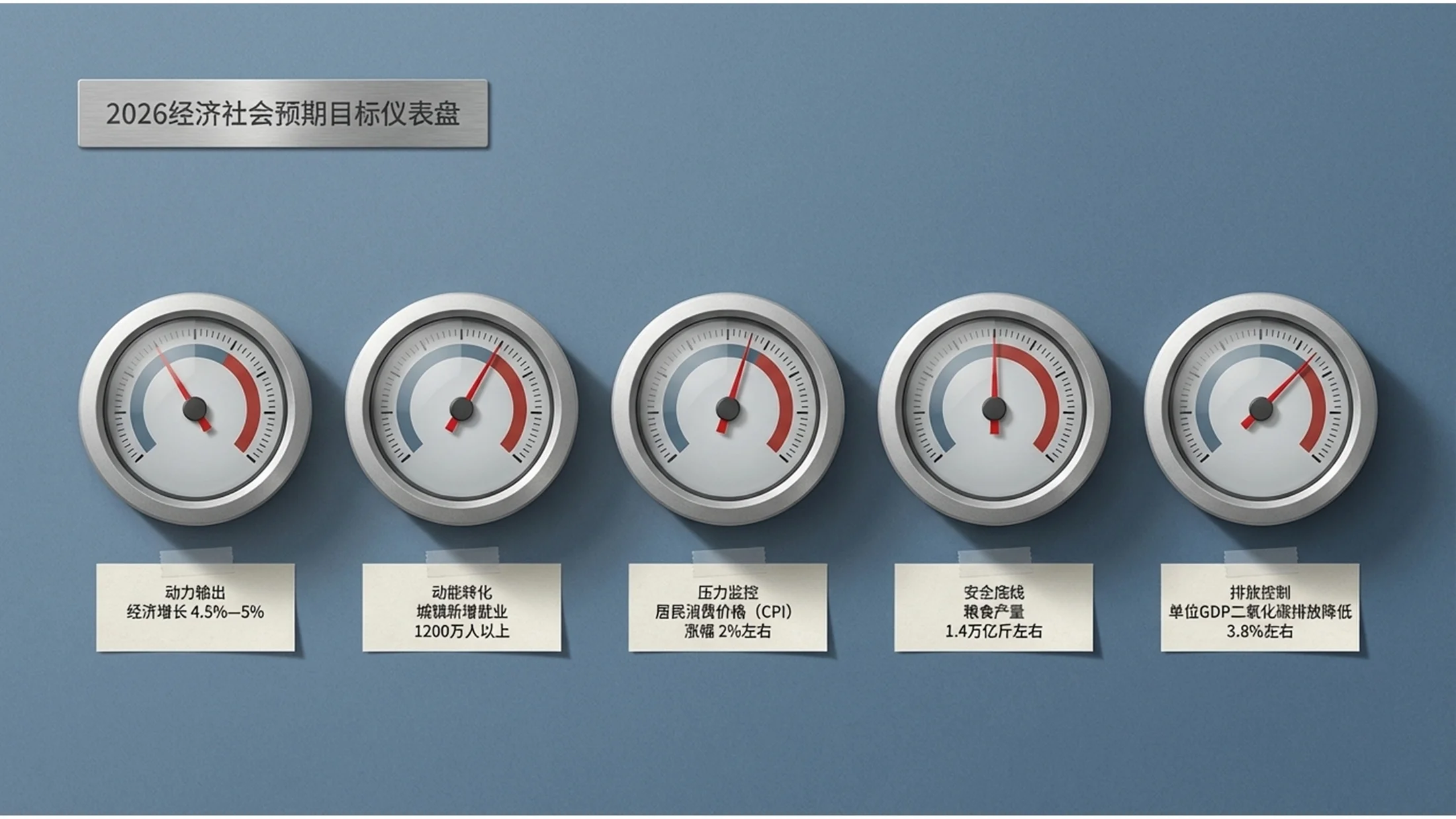 正面俯拍排版政府工作报告PPT - 预览图5