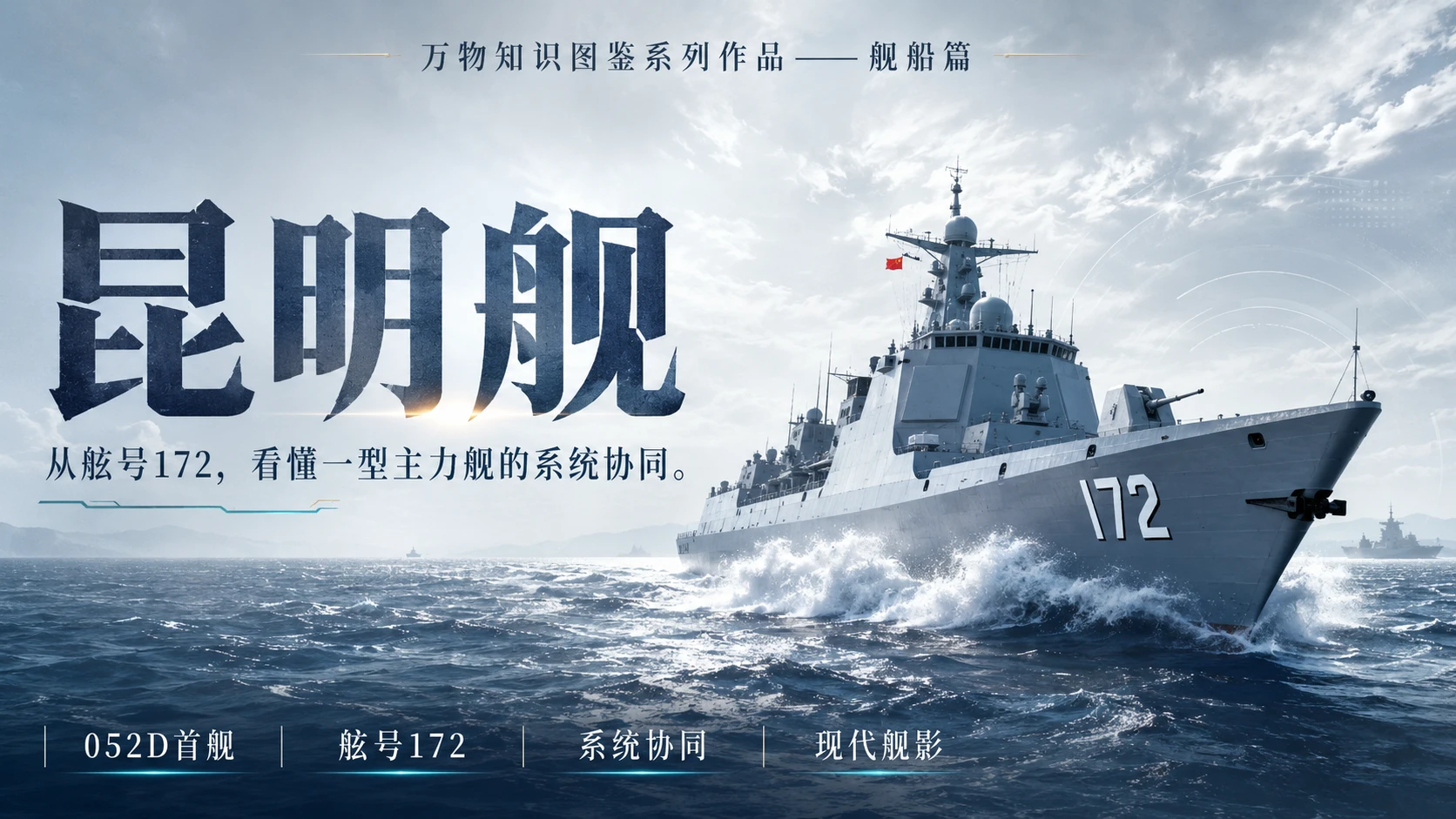 万物知识图鉴系列作品PPT——昆明舰 - 预览图1