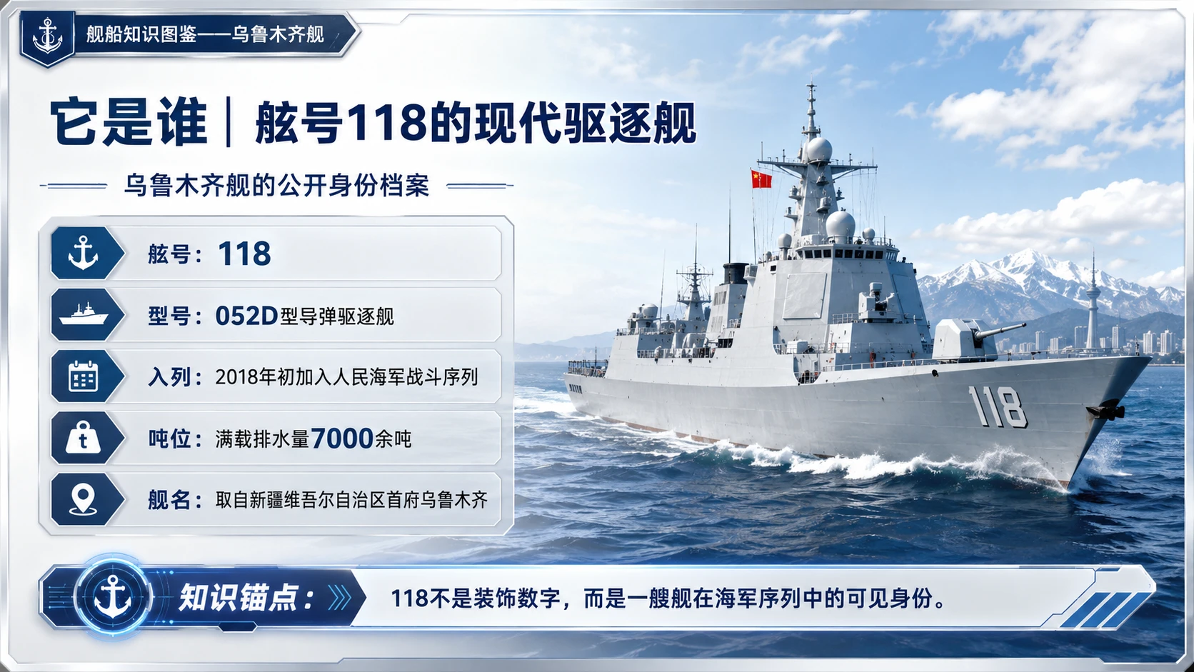 万物知识图鉴系列作品PPT——乌鲁木齐舰 - 预览图2