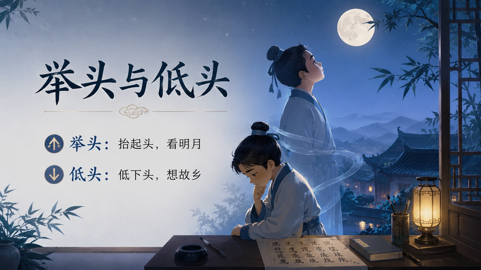 小学古诗课堂系列课件PPT【完整课件包】——静夜思 - 预览图7