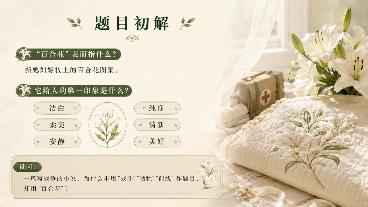统编版高中语文课件《《百合花》（第一课时） - 预览图1