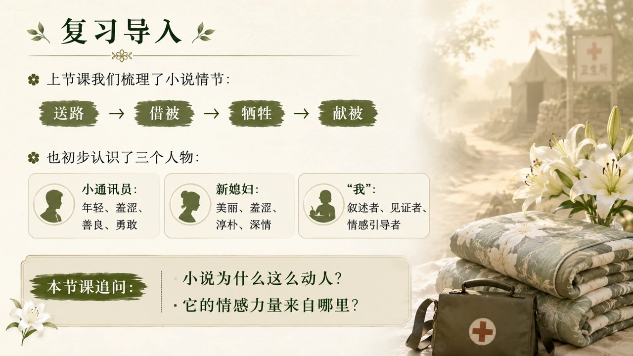 统编版高中语文课件《百合花》第二课时 - 预览图1