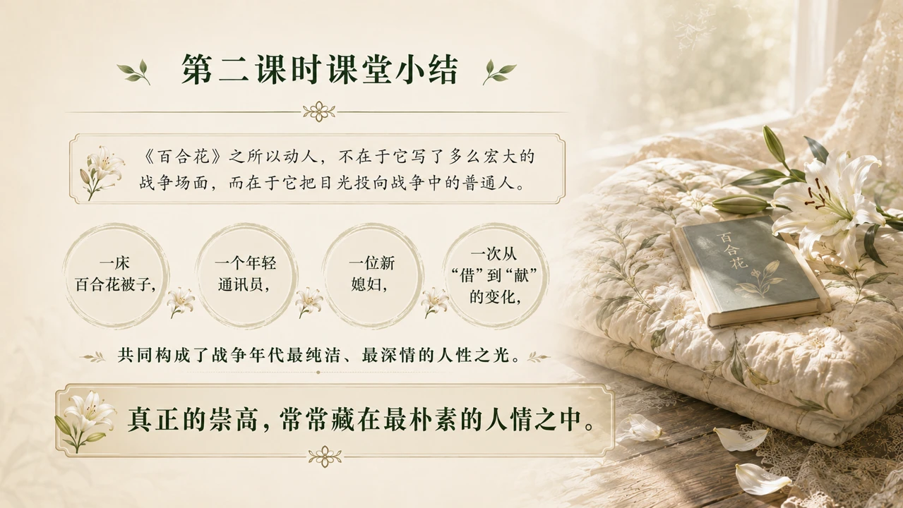 统编版高中语文课件《百合花》第二课时 - 预览图4