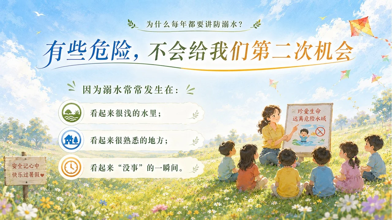 乡村学生夏季防溺水安全教育主题班会PPT课件 - 预览图2