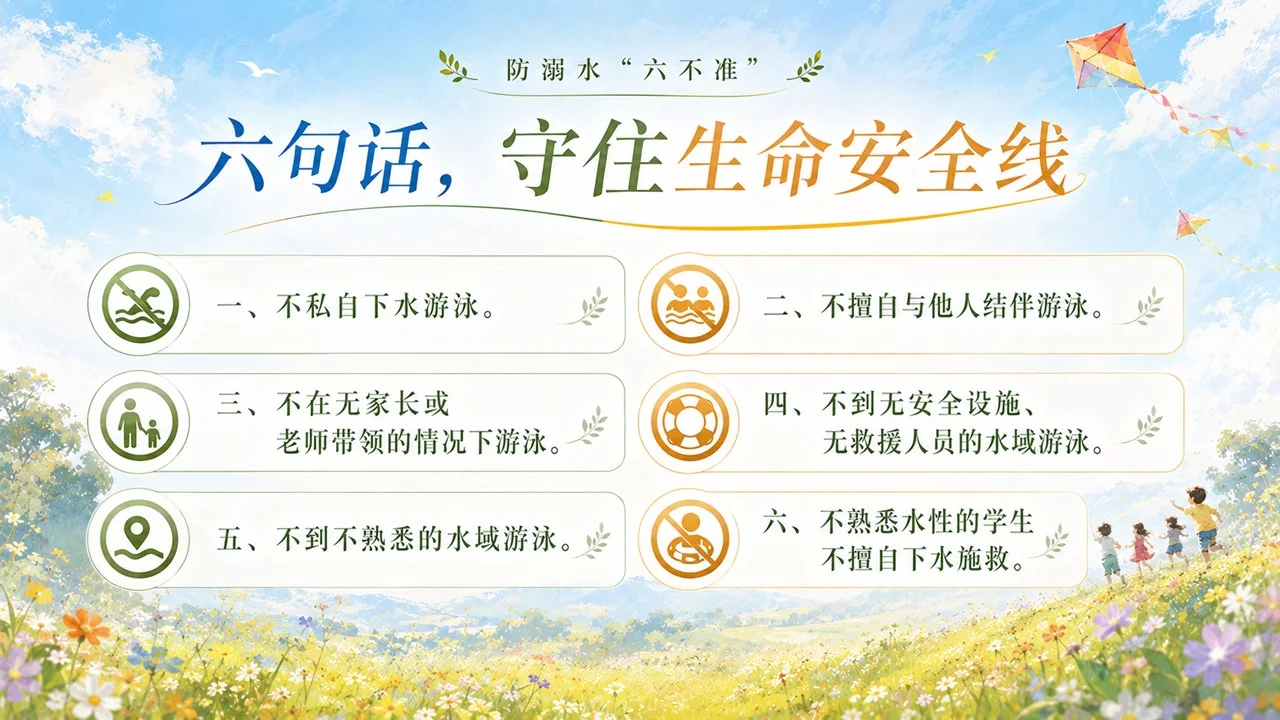 乡村学生夏季防溺水安全教育主题班会PPT课件 - 预览图7