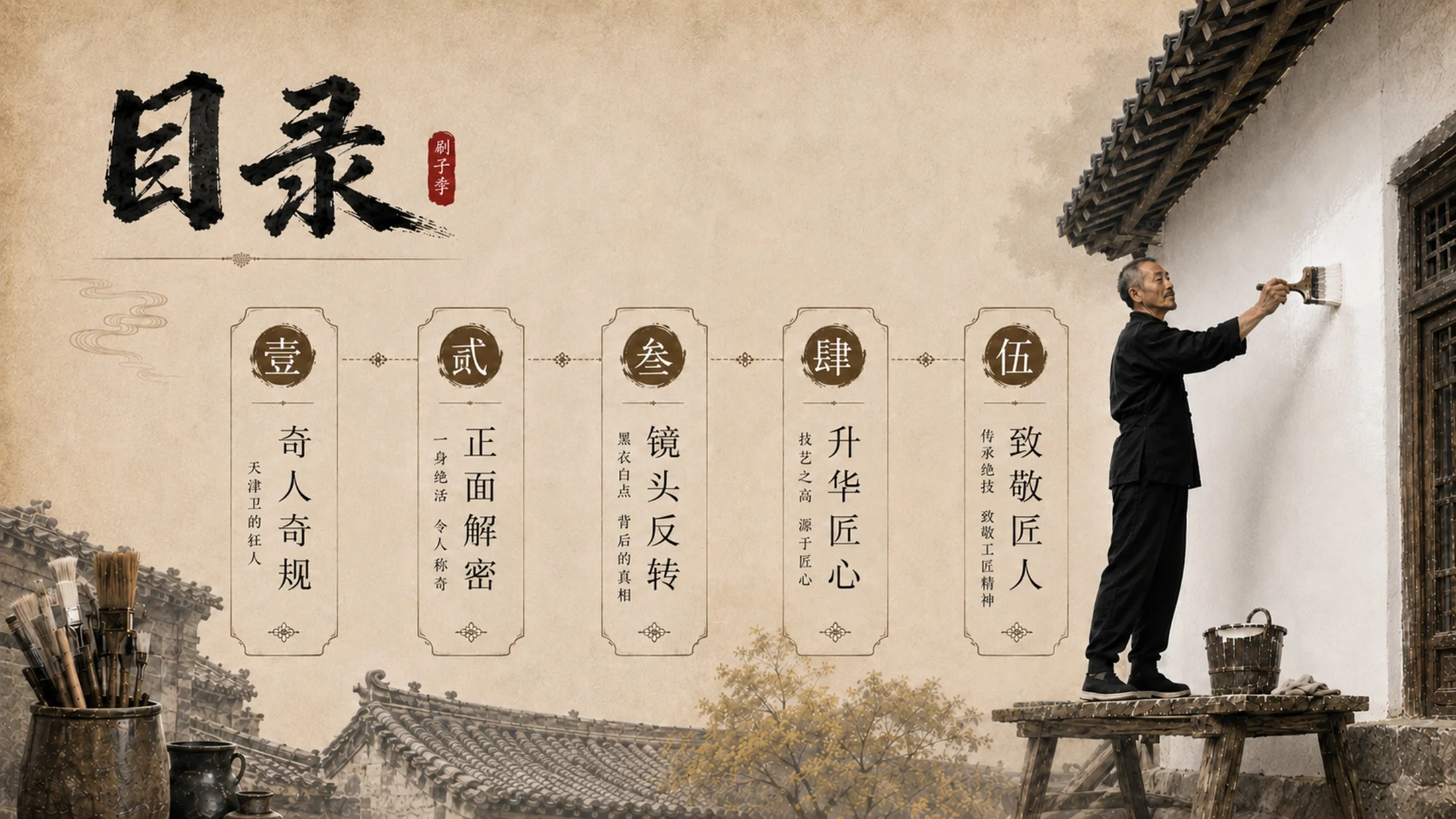 部编版小学语文五年级下册《刷子李》PPT课件｜民间奇人匠人精神公开课模板 - 预览图2