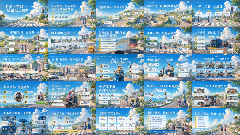 乡镇乡村小学生交通安全知识培训课PPT - 预览图1