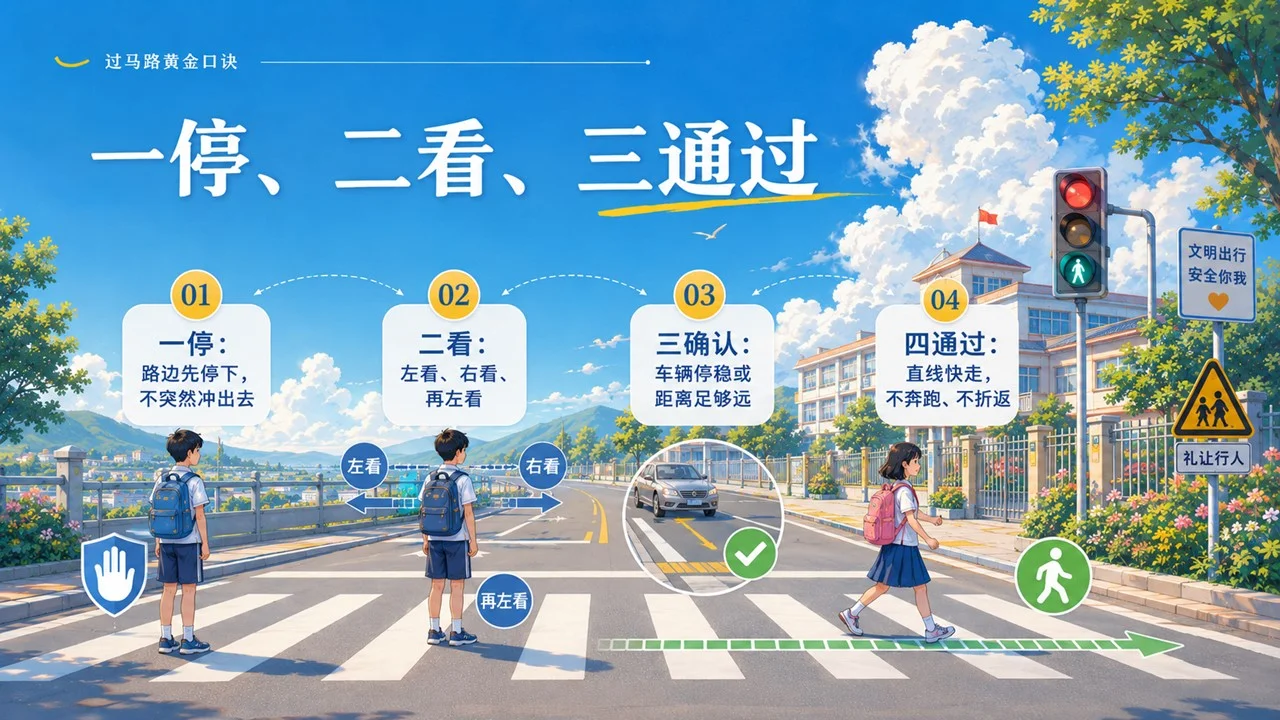 乡镇乡村小学生交通安全知识培训课PPT - 预览图5