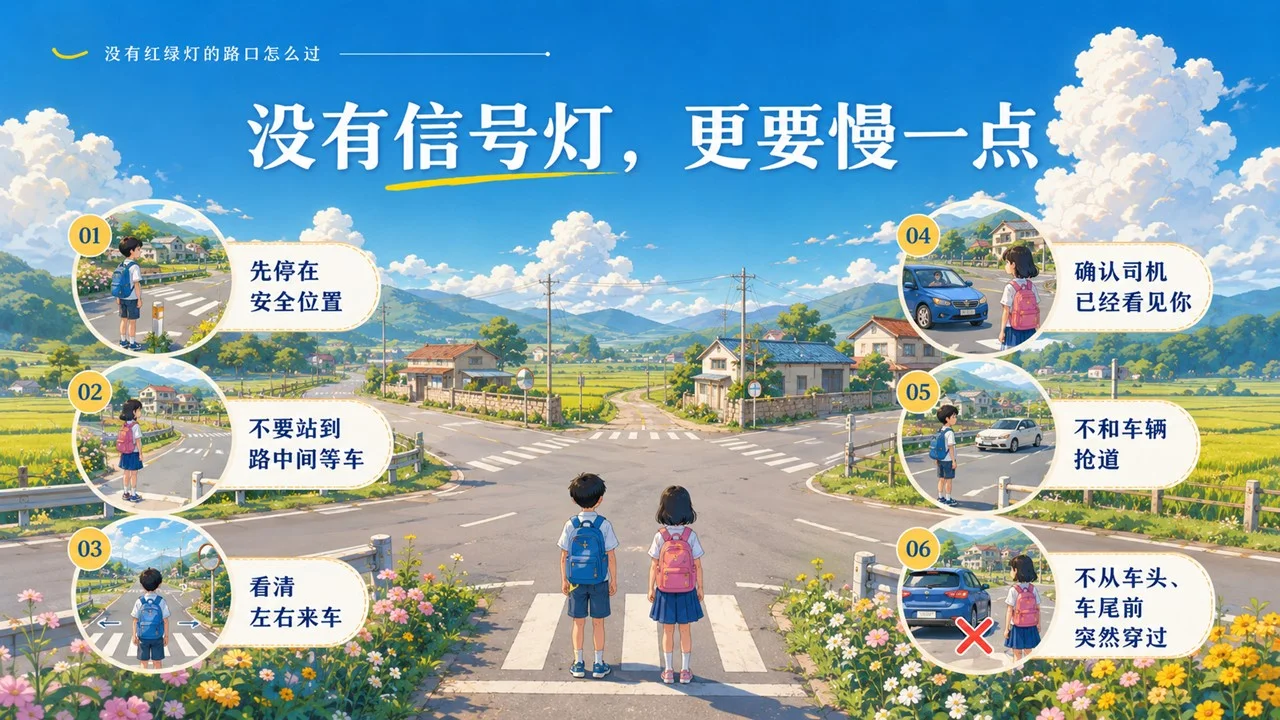 乡镇乡村小学生交通安全知识培训课PPT - 预览图6