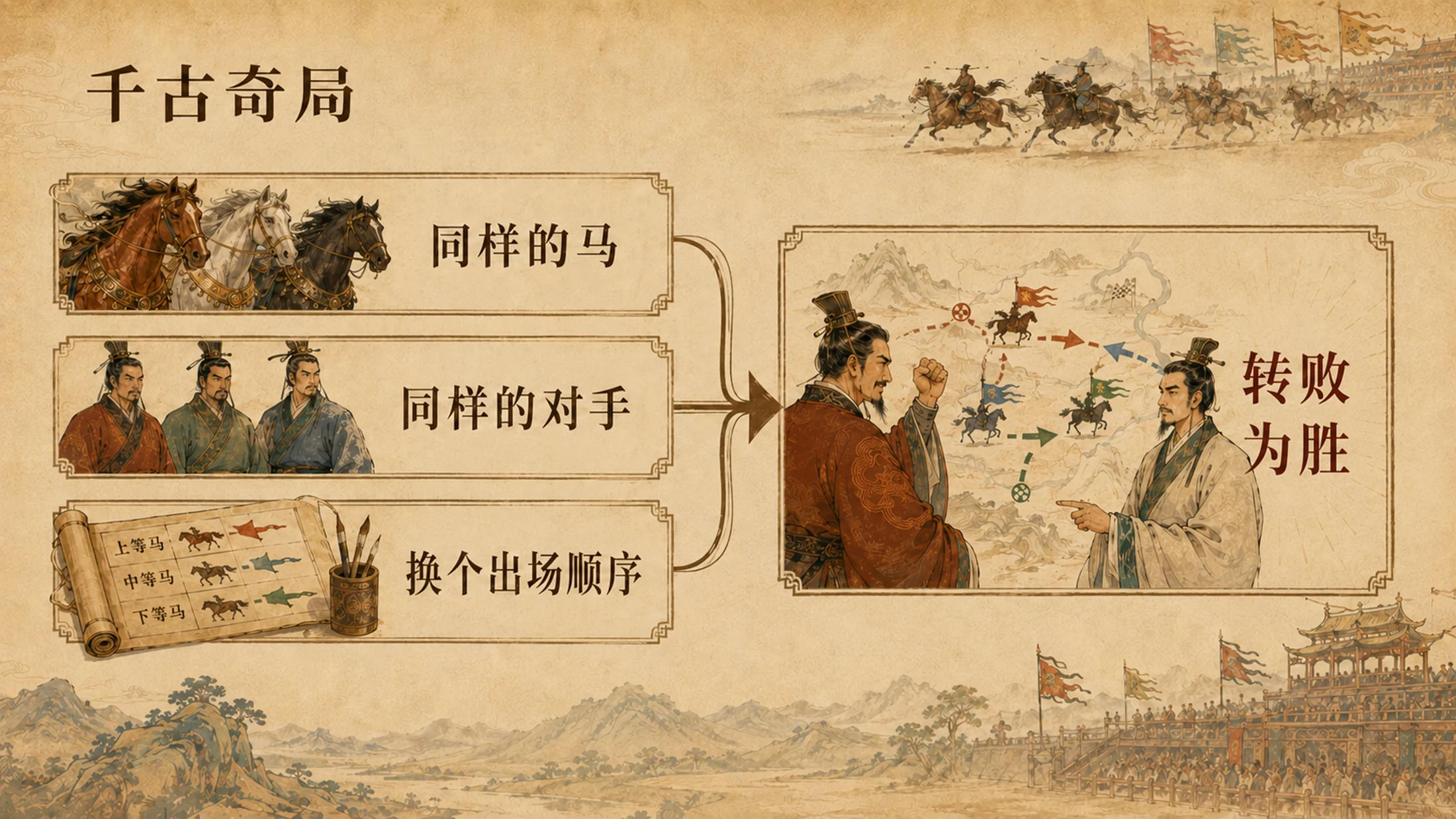 部编版小学语文五年级下册《田忌赛马》PPT课件｜历史智慧故事公开课模板 - 预览图5