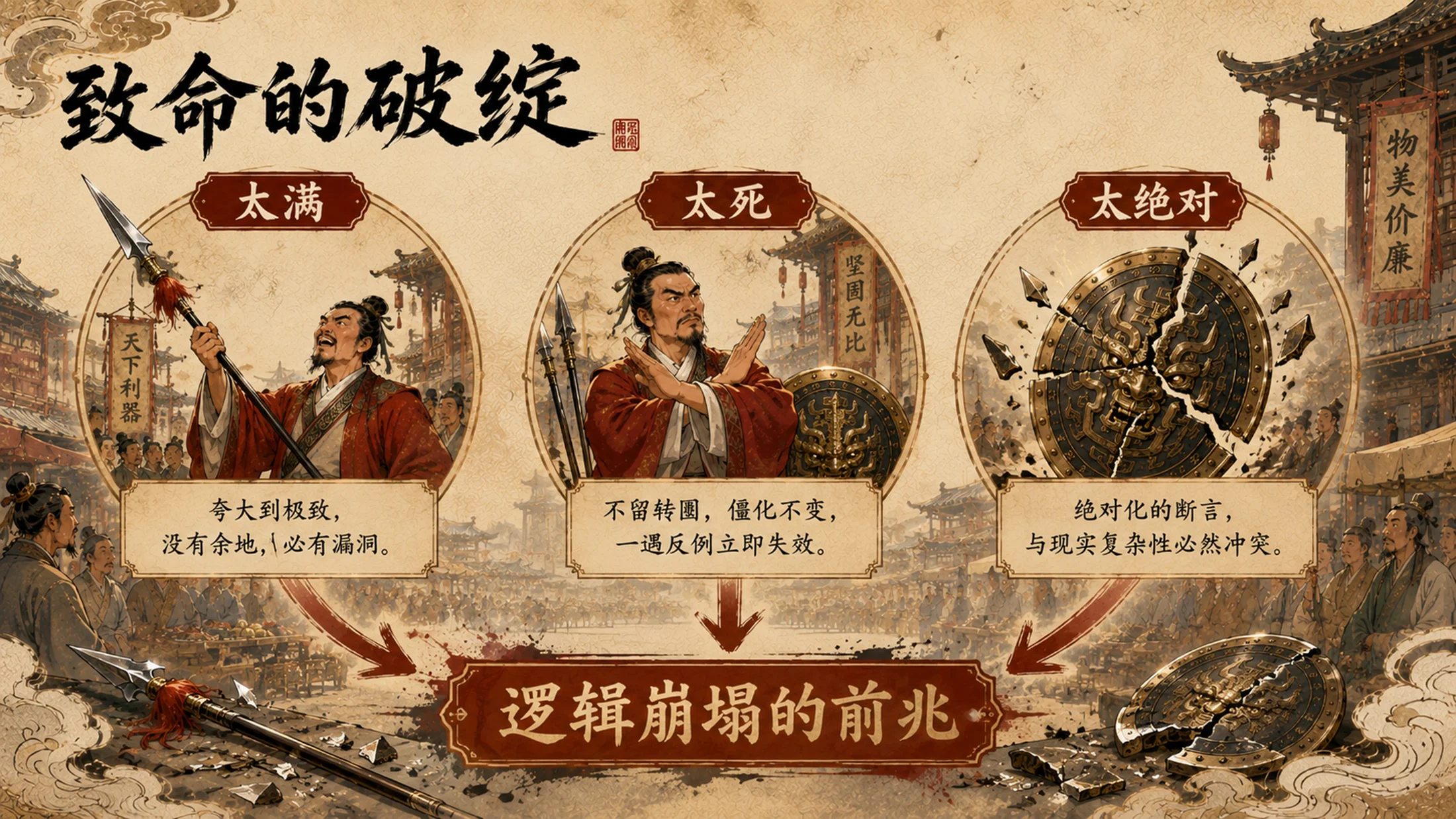 部编版小学语文五年级下册《自相矛盾》PPT课件｜古风寓言文言文公开课模板 - 预览图11