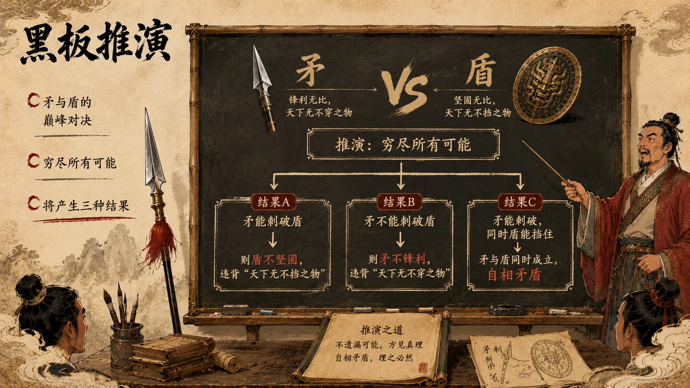 部编版小学语文五年级下册《自相矛盾》PPT课件｜古风寓言文言文公开课模板 - 预览图14