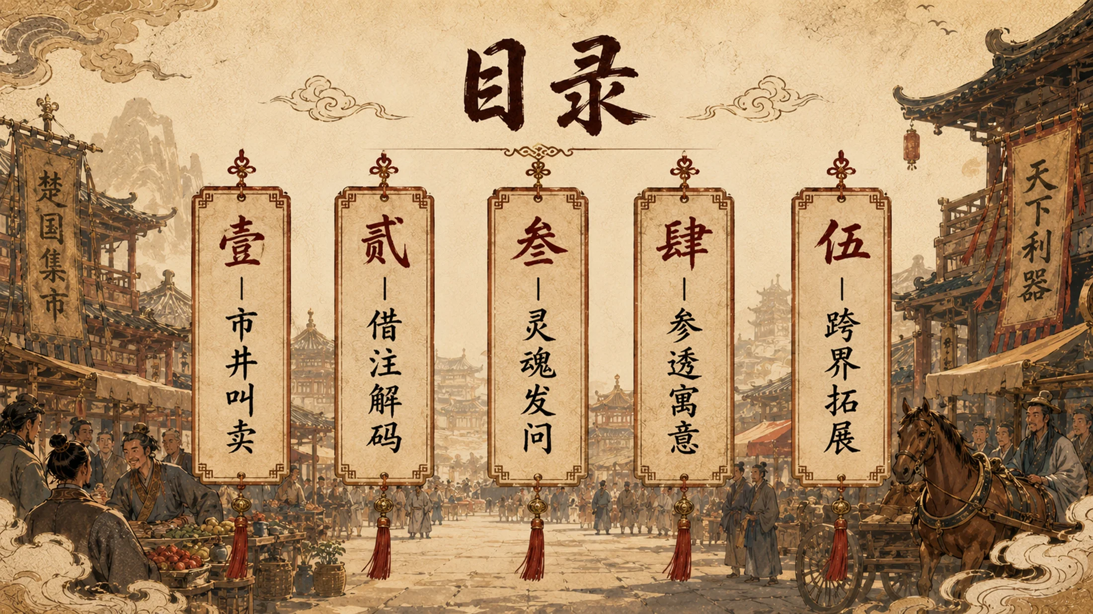 部编版小学语文五年级下册《自相矛盾》PPT课件｜古风寓言文言文公开课模板 - 预览图2