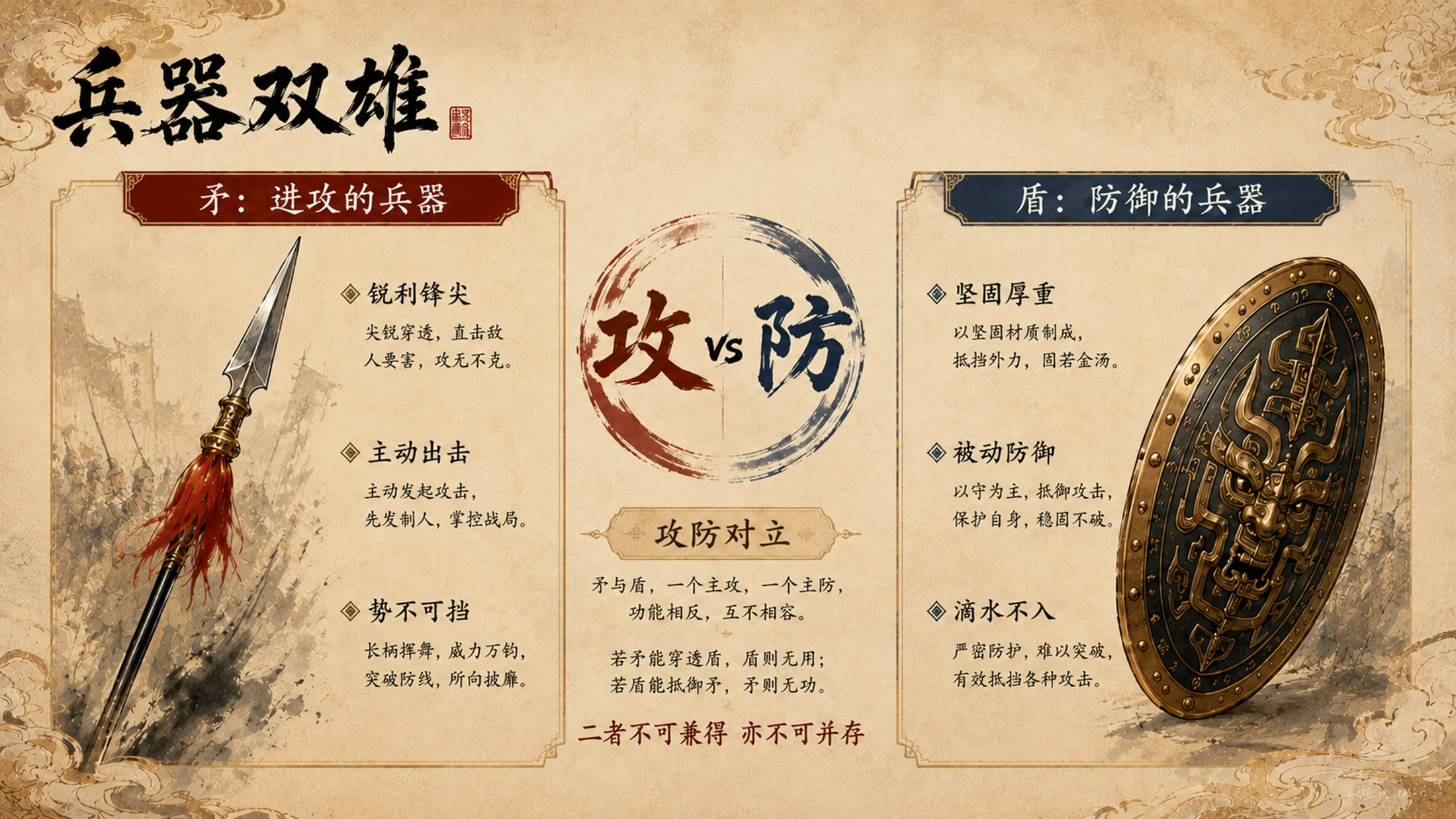 部编版小学语文五年级下册《自相矛盾》PPT课件｜古风寓言文言文公开课模板 - 预览图4