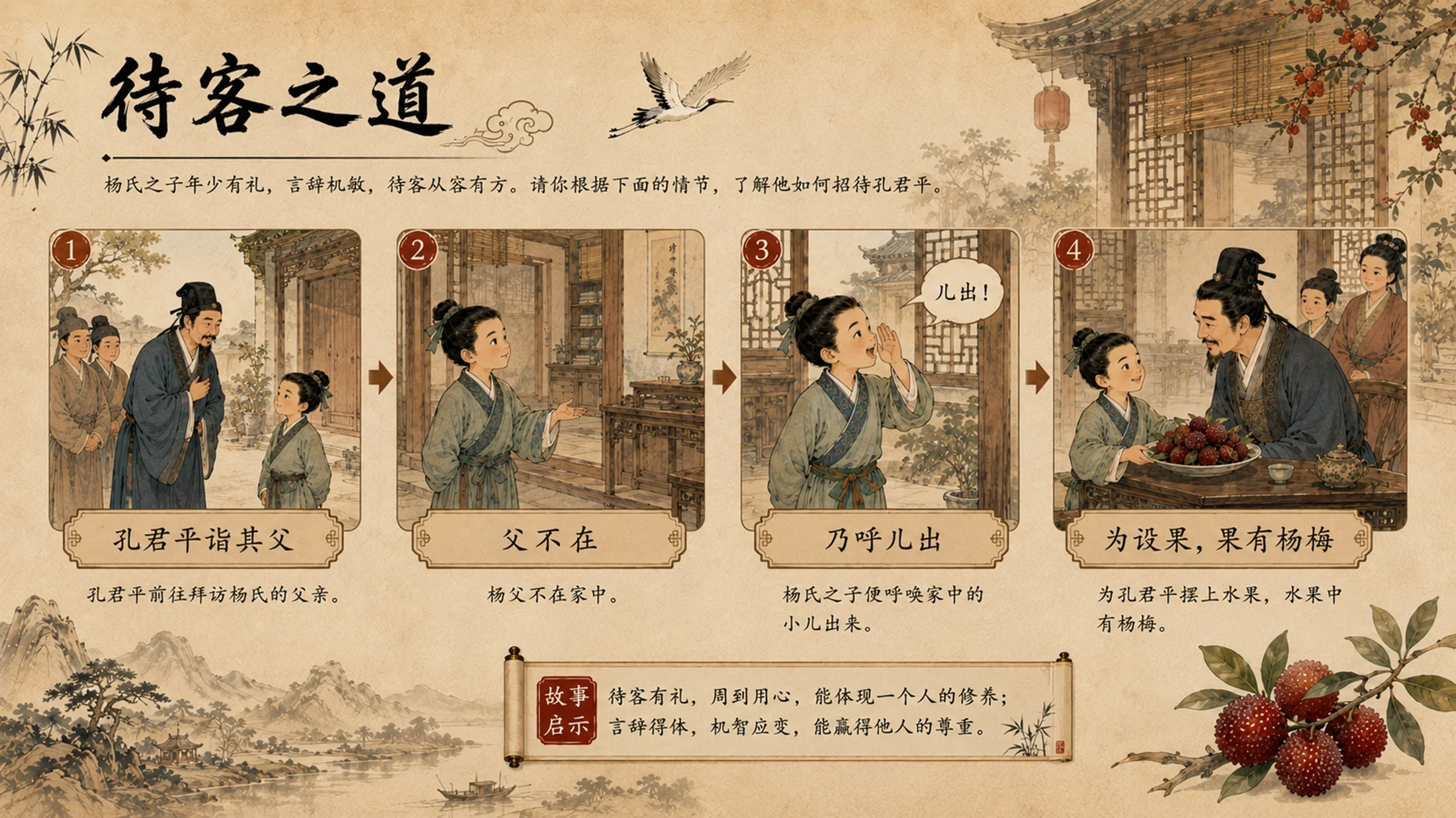 部编版小学语文五年级下册《杨氏之子》PPT课件｜小学文言文启蒙公开课模板 - 预览图11