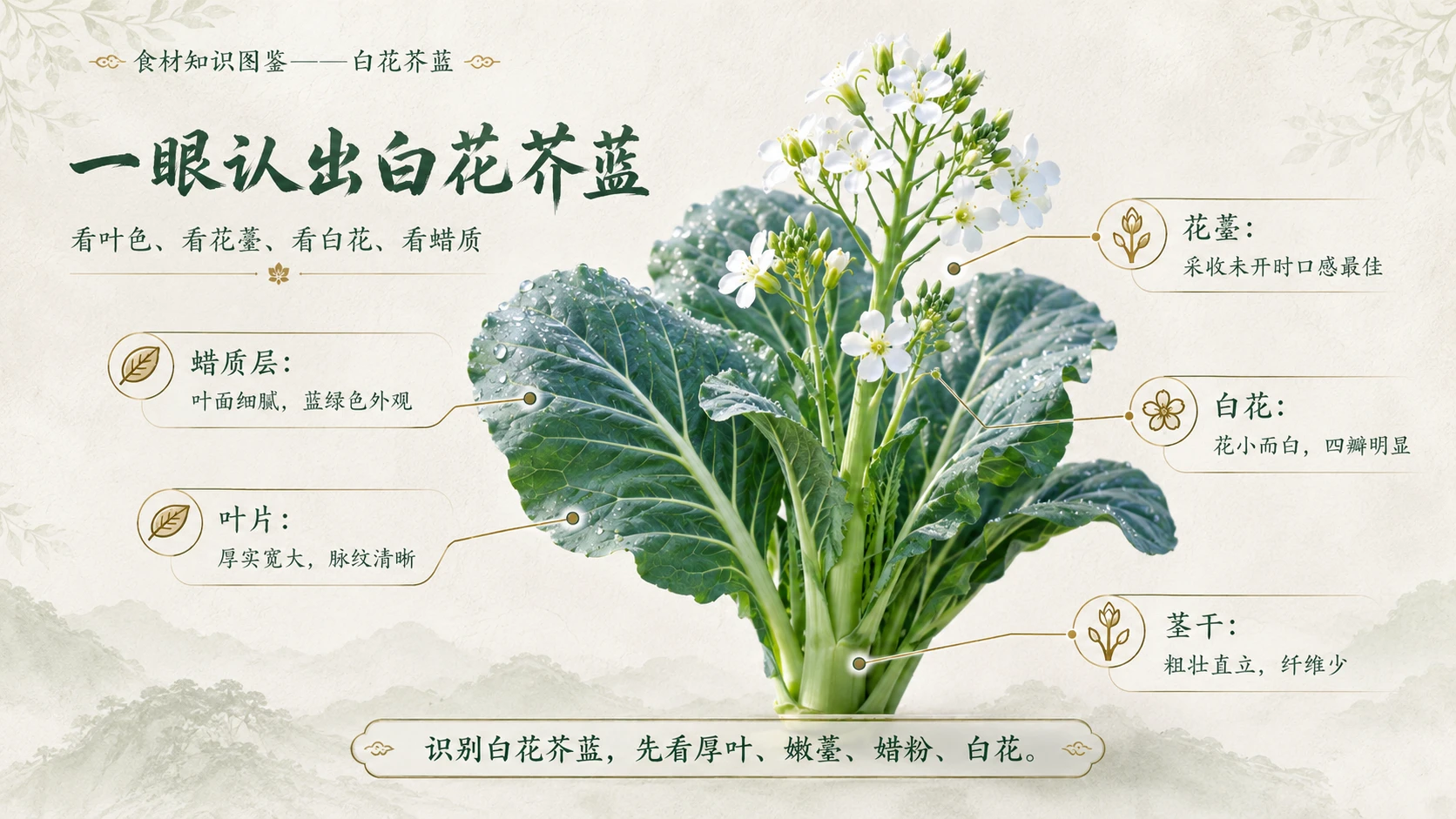 万物知识图鉴系列作品PPT——白花芥蓝 - 预览图3