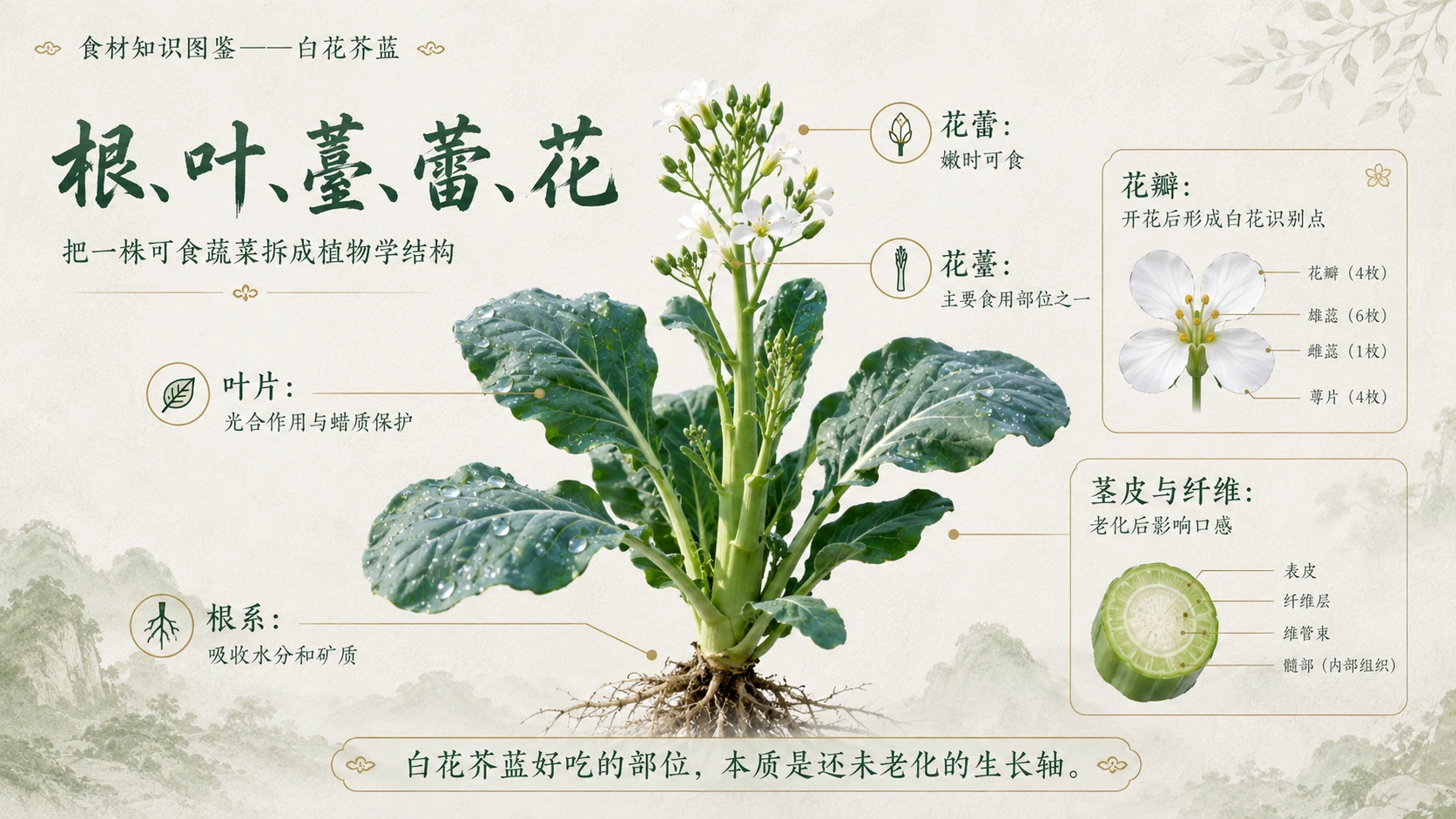 万物知识图鉴系列作品PPT——白花芥蓝 - 预览图5