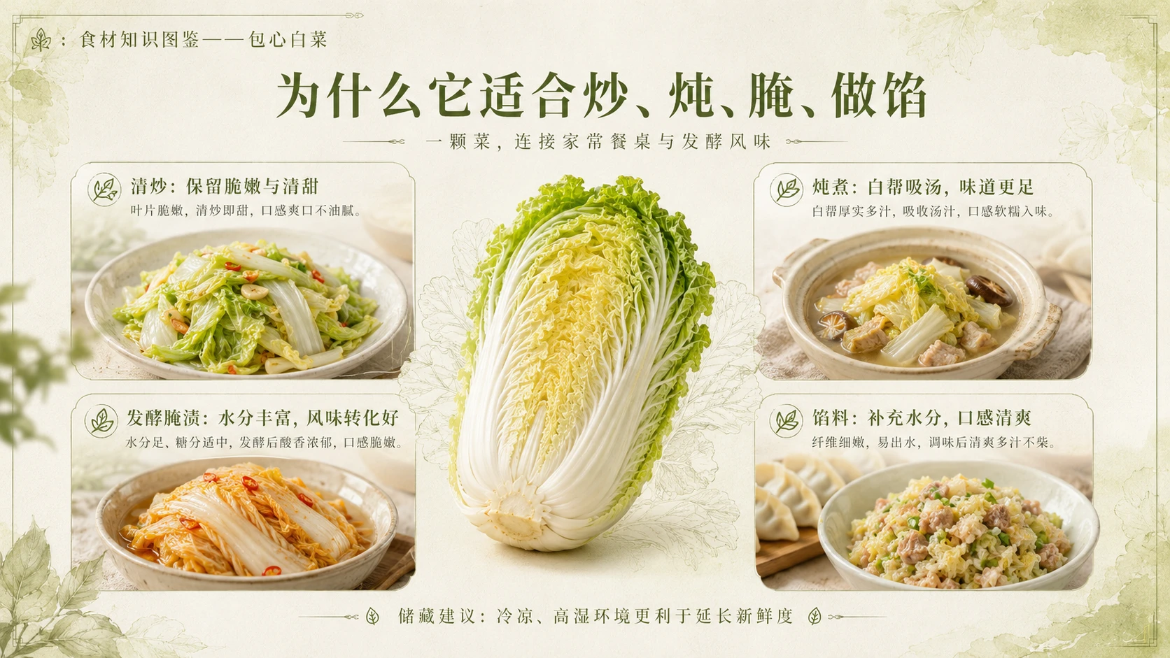 万物知识图鉴系列作品PPT——包心白菜 - 预览图3