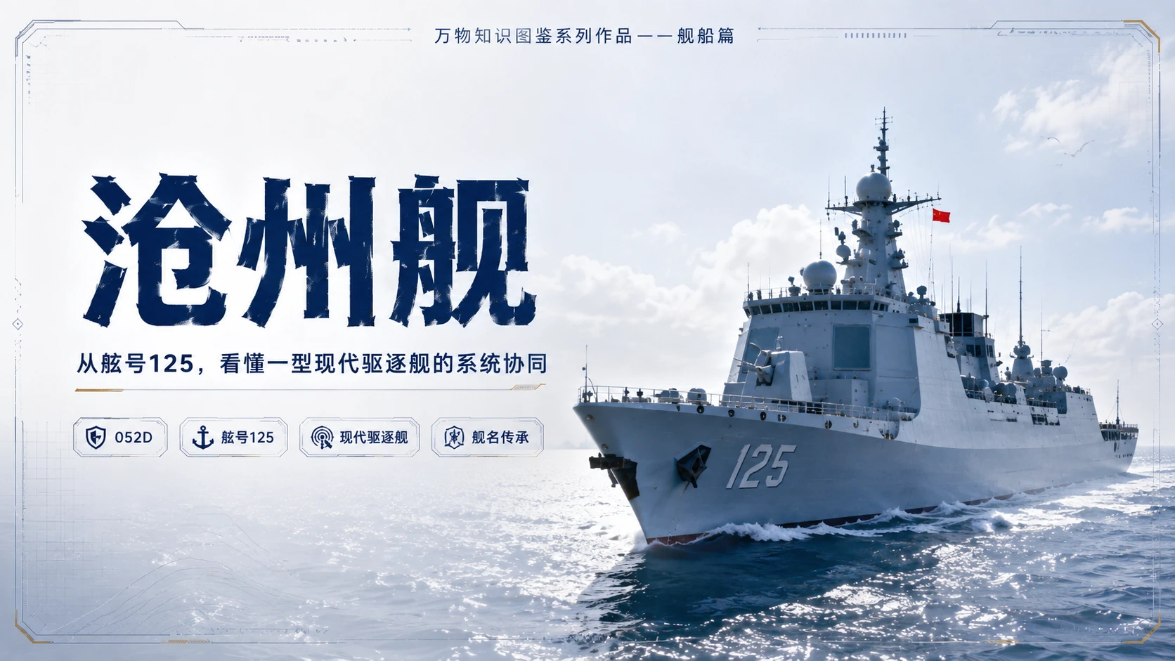 万物知识图鉴系列作品PPT——沧州舰 - 预览图1
