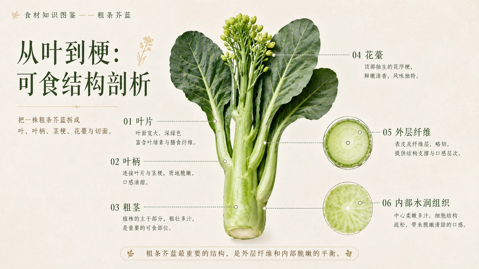 万物知识图鉴系列作品PPT——粗条芥蓝 - 预览图5