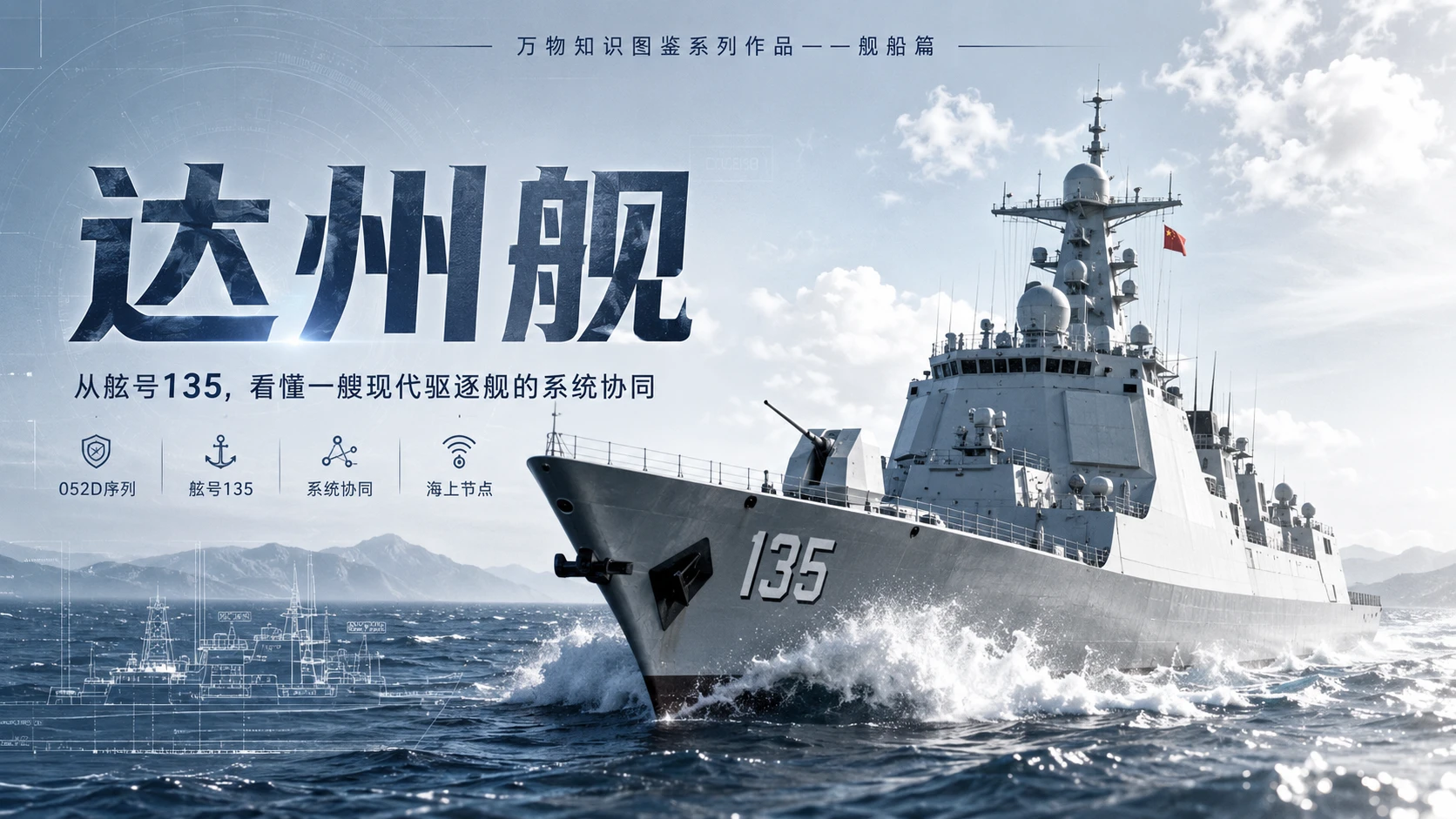 万物知识图鉴系列作品PPT——达州舰 - 预览图1