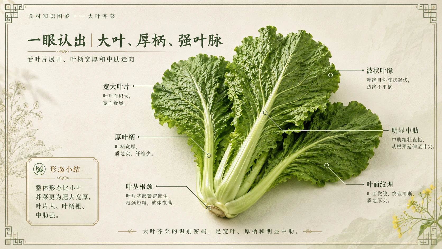 万物知识图鉴系列作品PPT——大叶芥菜 - 预览图3