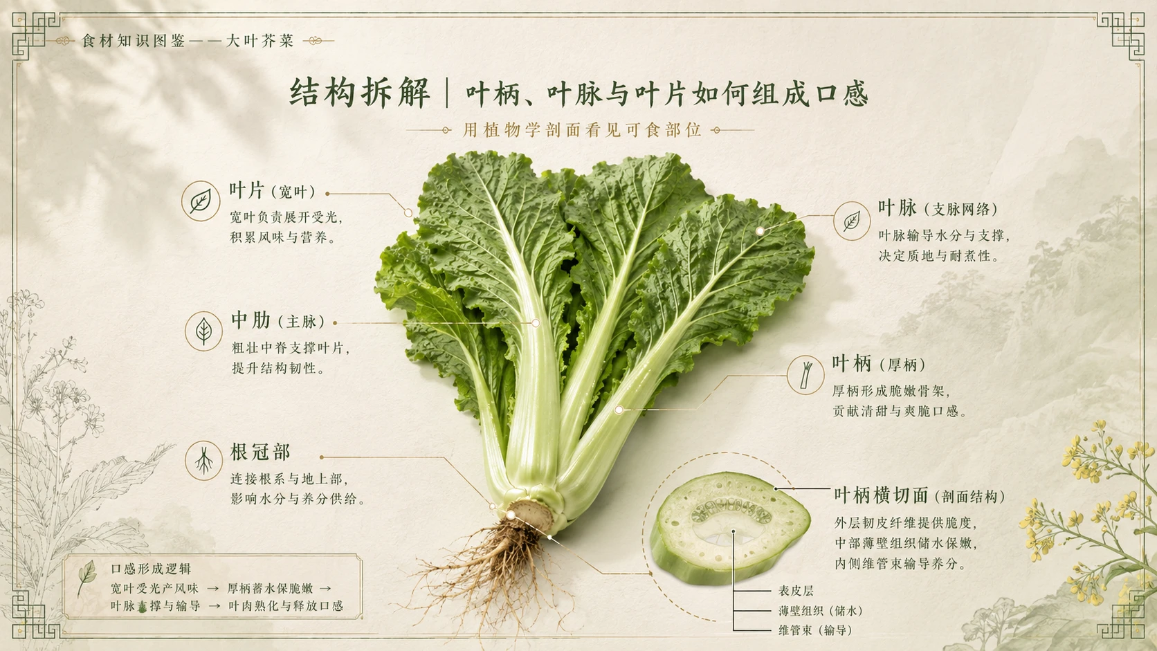 万物知识图鉴系列作品PPT——大叶芥菜 - 预览图5