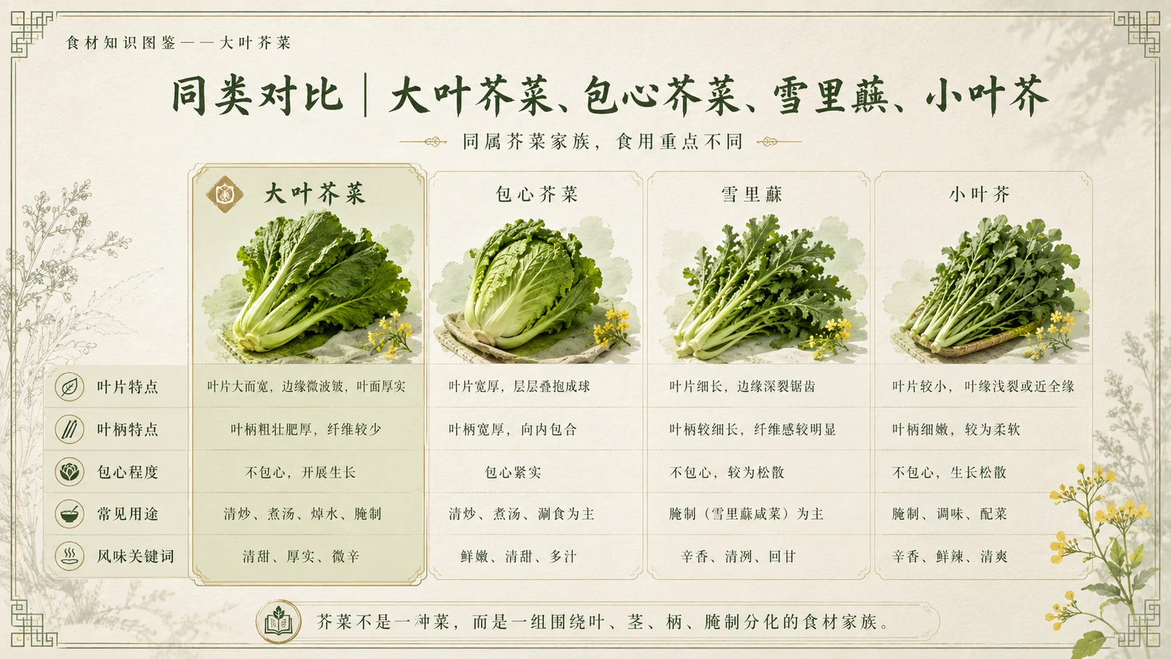 万物知识图鉴系列作品PPT——大叶芥菜 - 预览图8