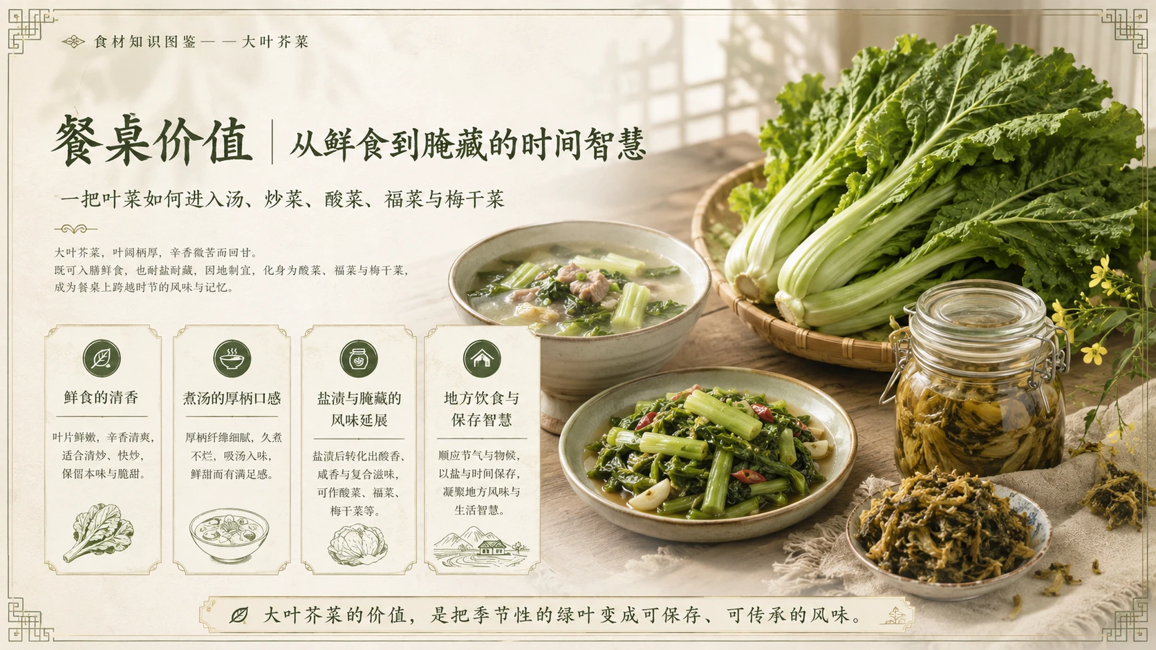 万物知识图鉴系列作品PPT——大叶芥菜 - 预览图9