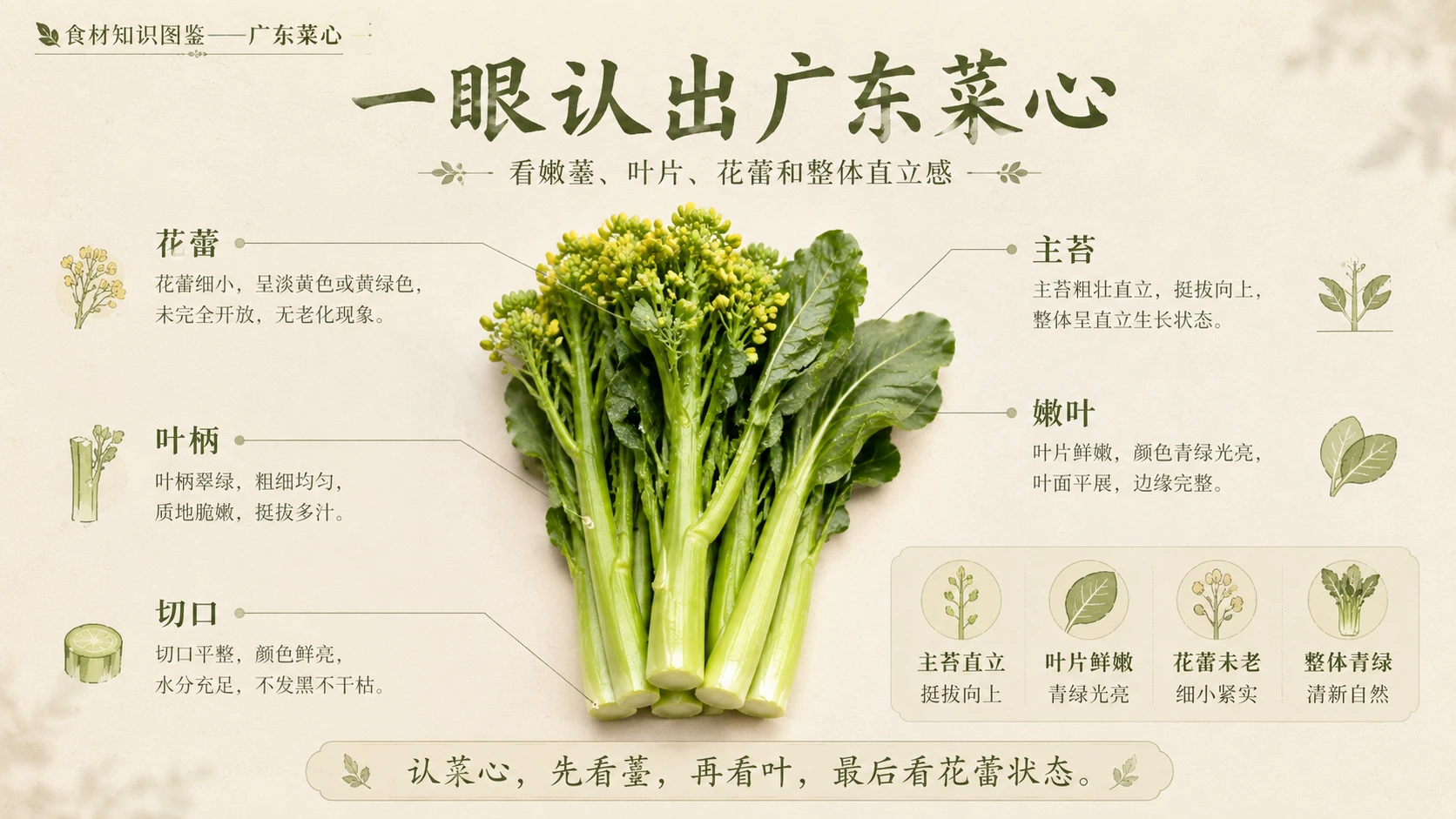 万物知识图鉴系列作品PPT——广东菜心 - 预览图3